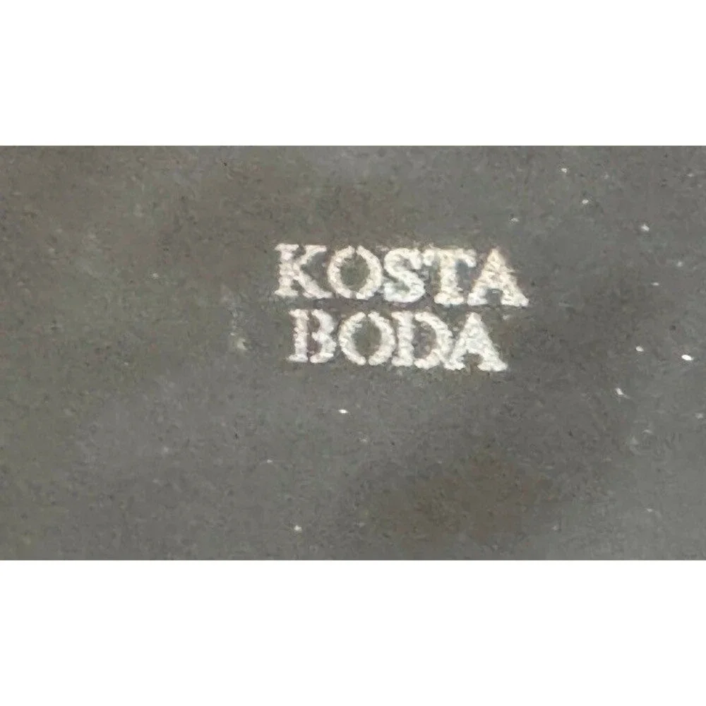 Kosta Boda Glass Vase Indigo Swirl - Swedish Art by Anna Ehrner /dark purple.
